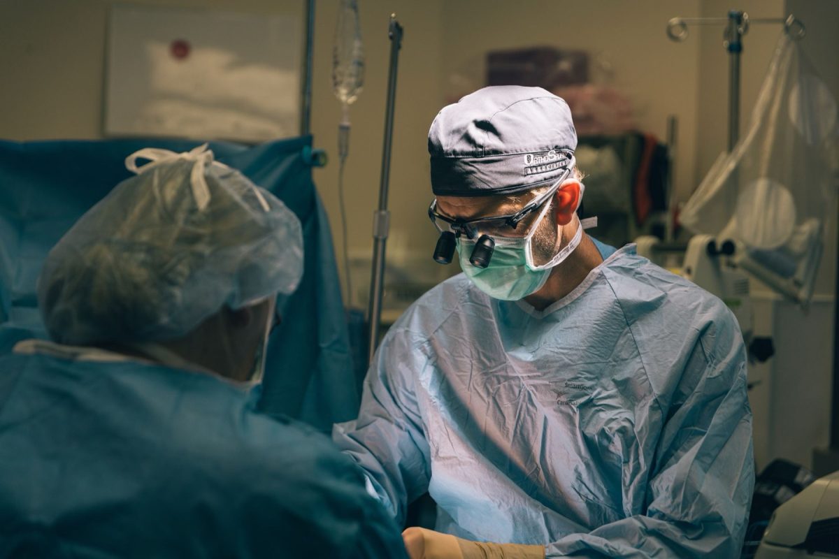 An OrthoSports surgeon at work in the operating room